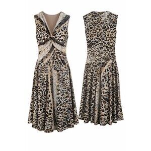 Rabbit Rabbit Rabbit Designs Leopard Print Sleeveless Midi Dress Size 10